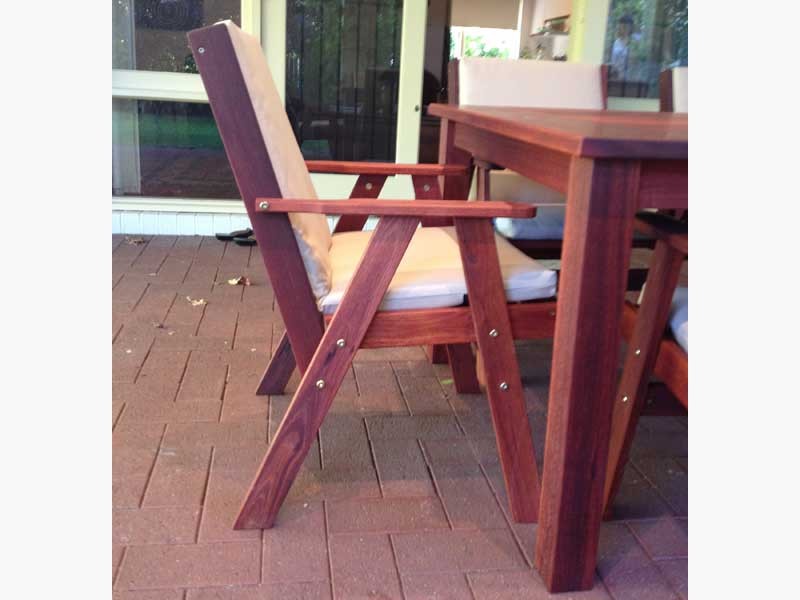 Chairs And Deckchairs Lifestyle Jarrah, Outdoor Timber Chairs With Cushions